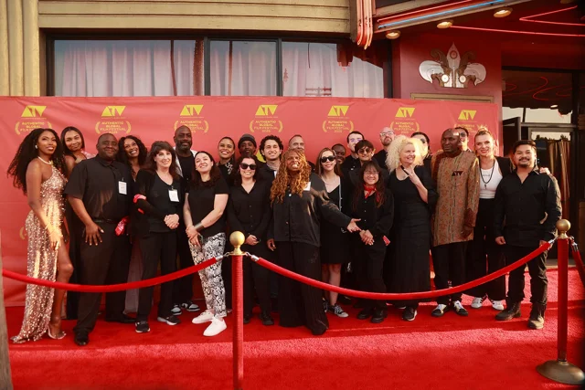 Festival guests gathered on the red carpet outside the theater in 2025