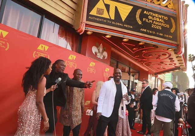 Guests on the red carpet outside the theater at the 2025 festival